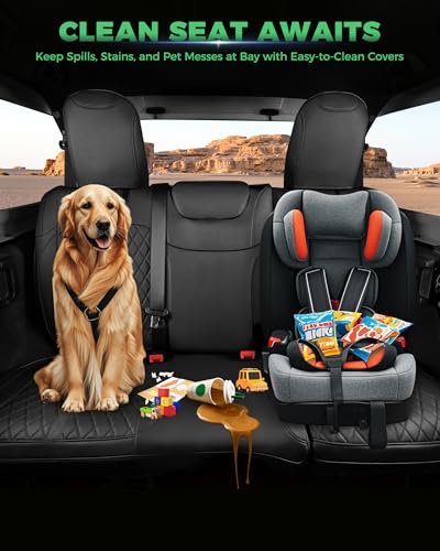 for Jeep Wrangler Leather Custom Car Seat Covers Full Set 4 Door
