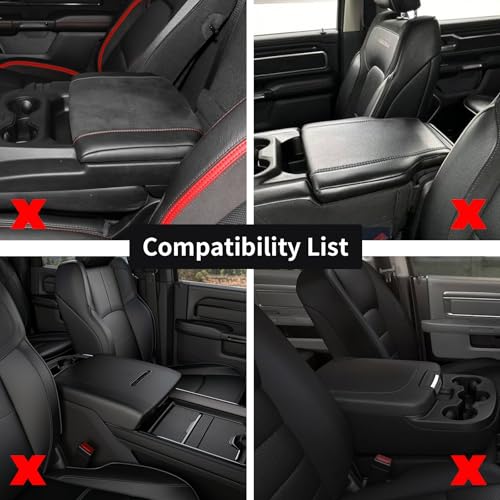 Center Console Cover Armrest Cover Cushion Fits Dodge RAM 1500 2500 3500 2009 2010 2011 2012 2013 2014 2015 2016 2017 2018
