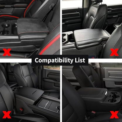 Center Console Cover Armrest Cover Cushion Fits Dodge RAM 1500 2500 3500 2009 2010 2011 2012 2013 2014 2015 2016 2017 2018