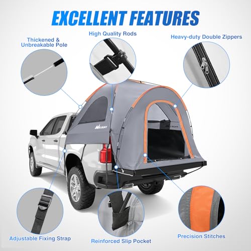 Truck Bed Tent 6.4 6.5 6.7 FT Pickup Tents w Rainfly