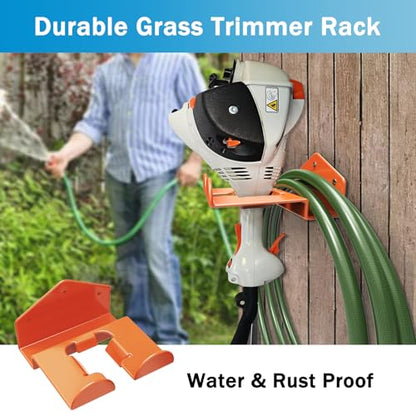 Weedeater Hanger Wall Mount Garage Organizer Trimmer Rack for Garage Wall (2 Count)