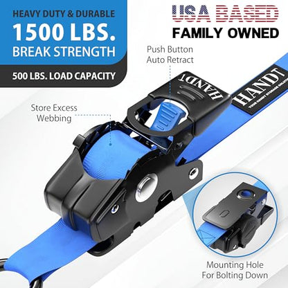USA Based Retractable Ratchet Straps (2 Count)