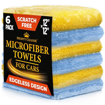 Edgeless Microfiber Car Towels (6 Count)