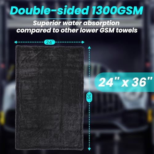 2 Pack 1300 GSM Car Drying Towel (2 Count)