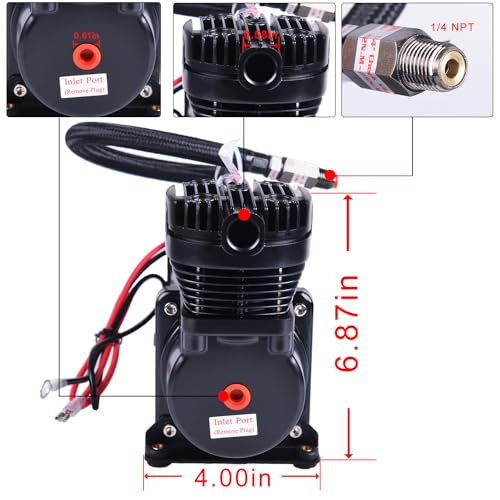 3 Gallon Air Tank with 200PSI Air Compressor for Suspension