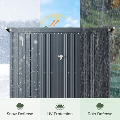 Metal Trash Can Storage Shed 6 x 3 ft
