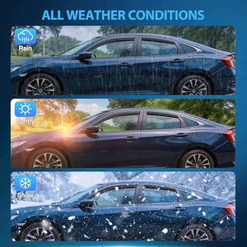 in Channel Rain Guards for Honda Civic Sedan 2016 (4 Count)