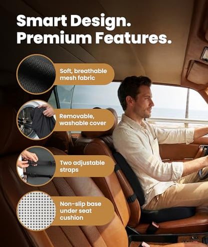 Doctor Recommended Memory Foam Seat Cushion for Office Chairs & Car