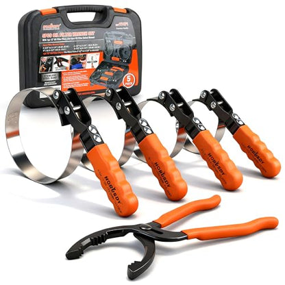 5 Piece Standard Swivel Oil Filter Wrench