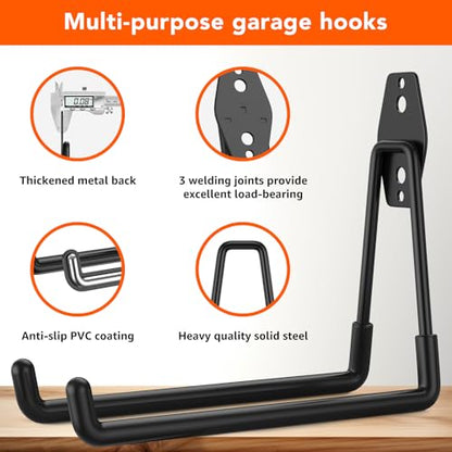 32 Pack Heavy Duty Wall Mount Garage Hooks
