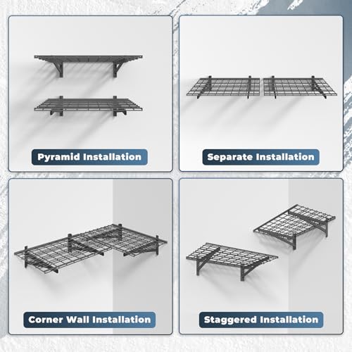 2 Pack Wall Mounted Garage Shelving
