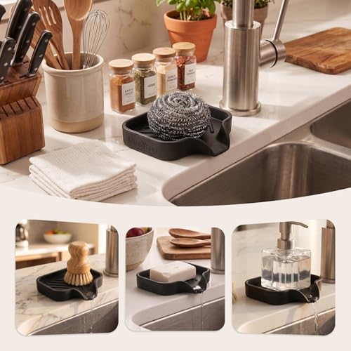Silicone Soap Dish with Drain Spout