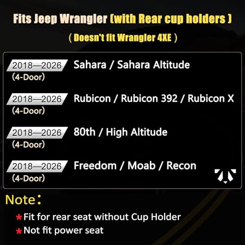 Wrangler JL Seat Covers Custom Fit for Jeep Wrangler