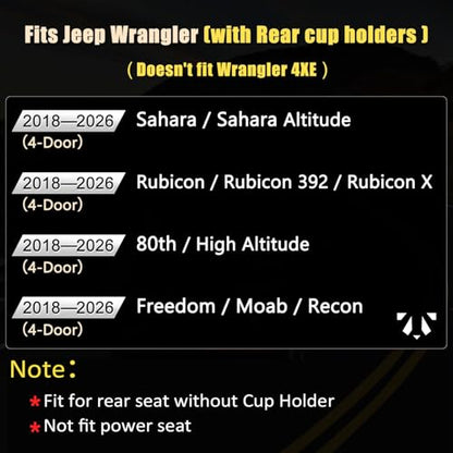 Wrangler JL Seat Covers Custom Fit for Jeep Wrangler