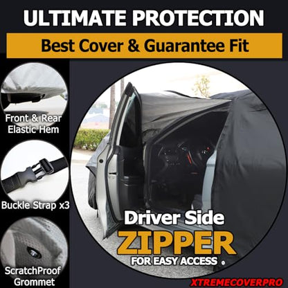 All Weather Waterproof car Cover Good for rain Snow uv Protection dust mid