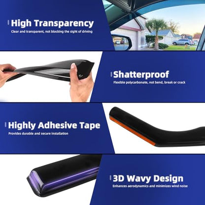 in Channel Rain Guards Fit for Volkswagen (4 Count)