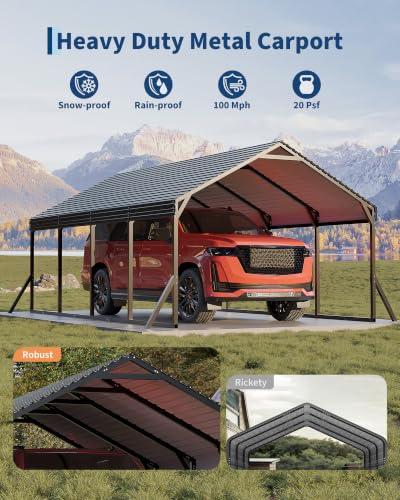12x20x9 ft Metal Carport