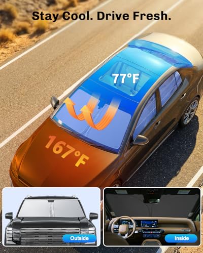 for 2026 Hyundai Palisade Windshield Sunshade for 2026 Hyundai Palisade Accessories Sunshade Foldable Sun Shield 2026 Palisade Sunshade Sun Protector Front Windows Block UV Rays