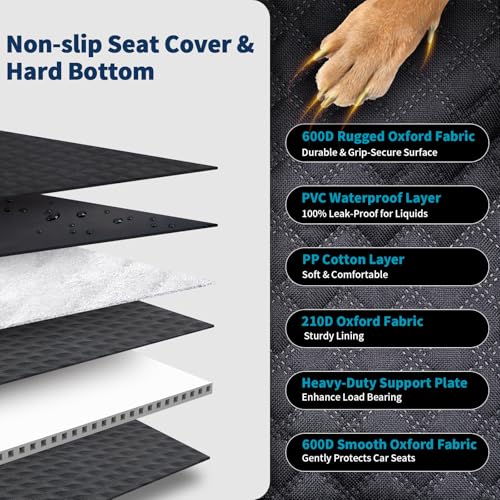 Tough Dog Car Seat Cover for Back Seat with Seatback Top Protection