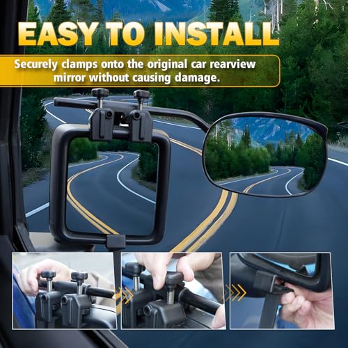 Universal Clip on Towing Mirrors Extensions for Towing
