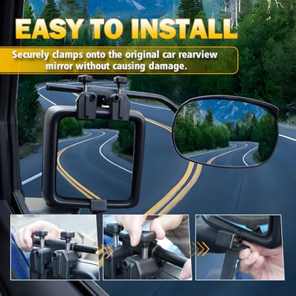Universal Clip on Towing Mirrors Extensions for Towing