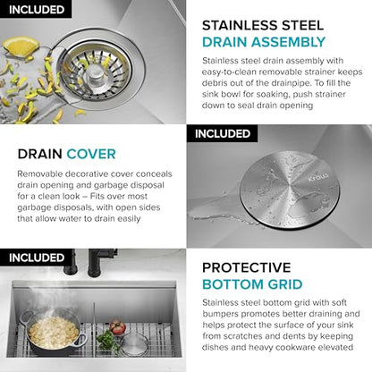 Stainless Steel 33 in Double Bowl Undermount Sink KWU112