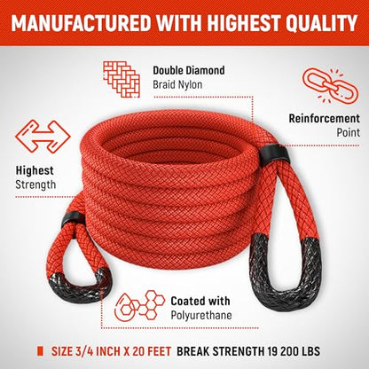 Kinetic Recovery Tow Rope 3