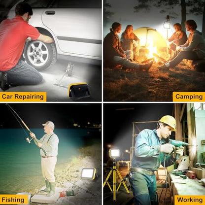 2 Pack 40W Rechargeable LED Work Lights (2 Count)