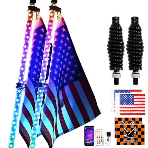 2PCS 4FT RGB LED Whip Light