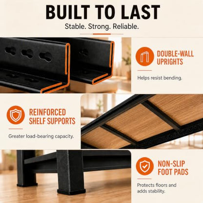 Garage Shelving 3000 LBS Adjustable Wood Storage Shelves