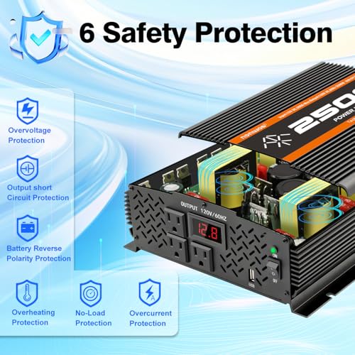 2500 Watt car Power Inverter 12V to 110V