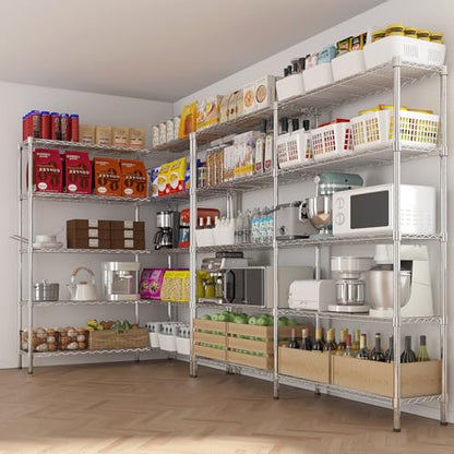 5 Tier Storage Shelves 1430LBS Heavy Duty Metal Shelving