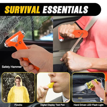 Car Roadside Emergency Kit with Jumper Cables Car Repair Tool Set