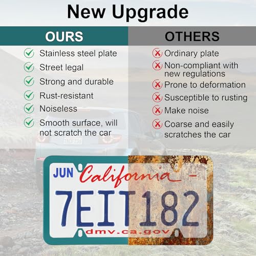 4 Holes Stainless Steel License Plate Frames