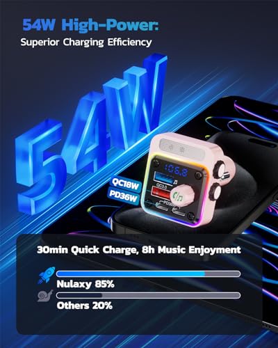 54W Bluetooth 5.3 Car Adapter