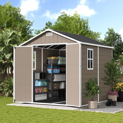 8x8 FT Resin Storage Shed