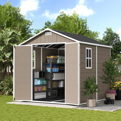 8x8 FT Resin Storage Shed