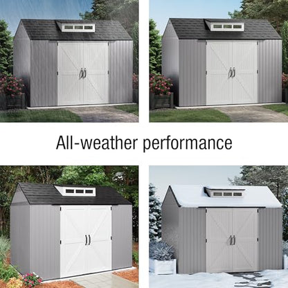 Extra Large Resin Outdoor Storage Shed With Floor