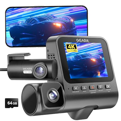 3 Channel Dash Cam 4K Front Inside Rear