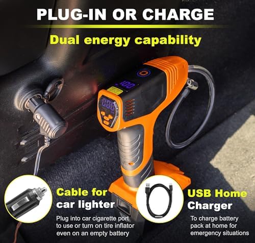 Bullseye Pro Cordless Tire Inflator Portable Air Compressor 150 PSI