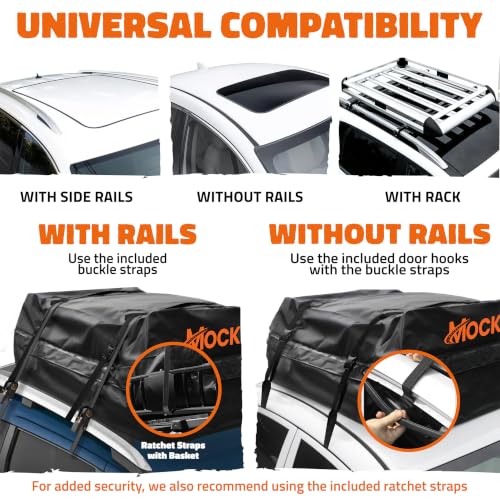 16 Cu Ft Weatherproof No Rack Rooftop Cargo Carrier Bag 45"x34"x18"