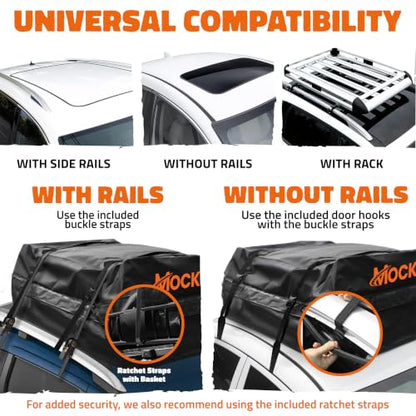 16 Cu Ft Weatherproof No Rack Rooftop Cargo Carrier Bag 45"x34"x18"