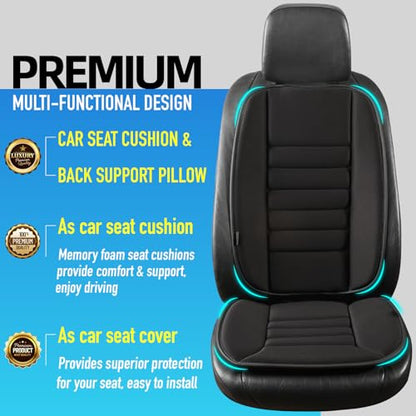 Car Seat Cushion with Back Support Pillow (2 Count)