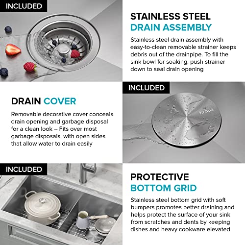 Stainless Steel 30 in Double Bowl Undermount Sink KWU112