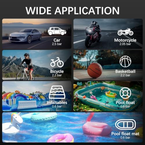 Tire Inflator Portable Air Compressor & Car Jump Starter