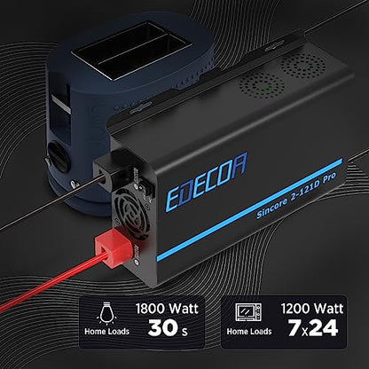 Pure Sine Wave Inverter 1200W 12V DC to 110V AC