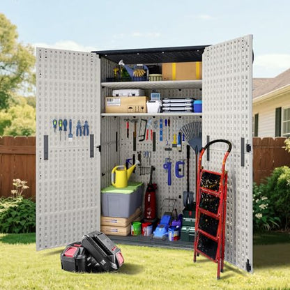 Outdoor Storage Cabinet with Lockable Doors