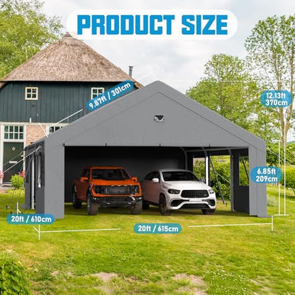 20x20 Heavy Duty Carport Canopy