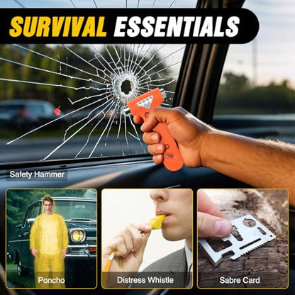 Car Roadside Emergency Kit with Jumper Cables Air Compressor