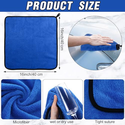80 Pcs Blue Microfiber Towels (80 Count)